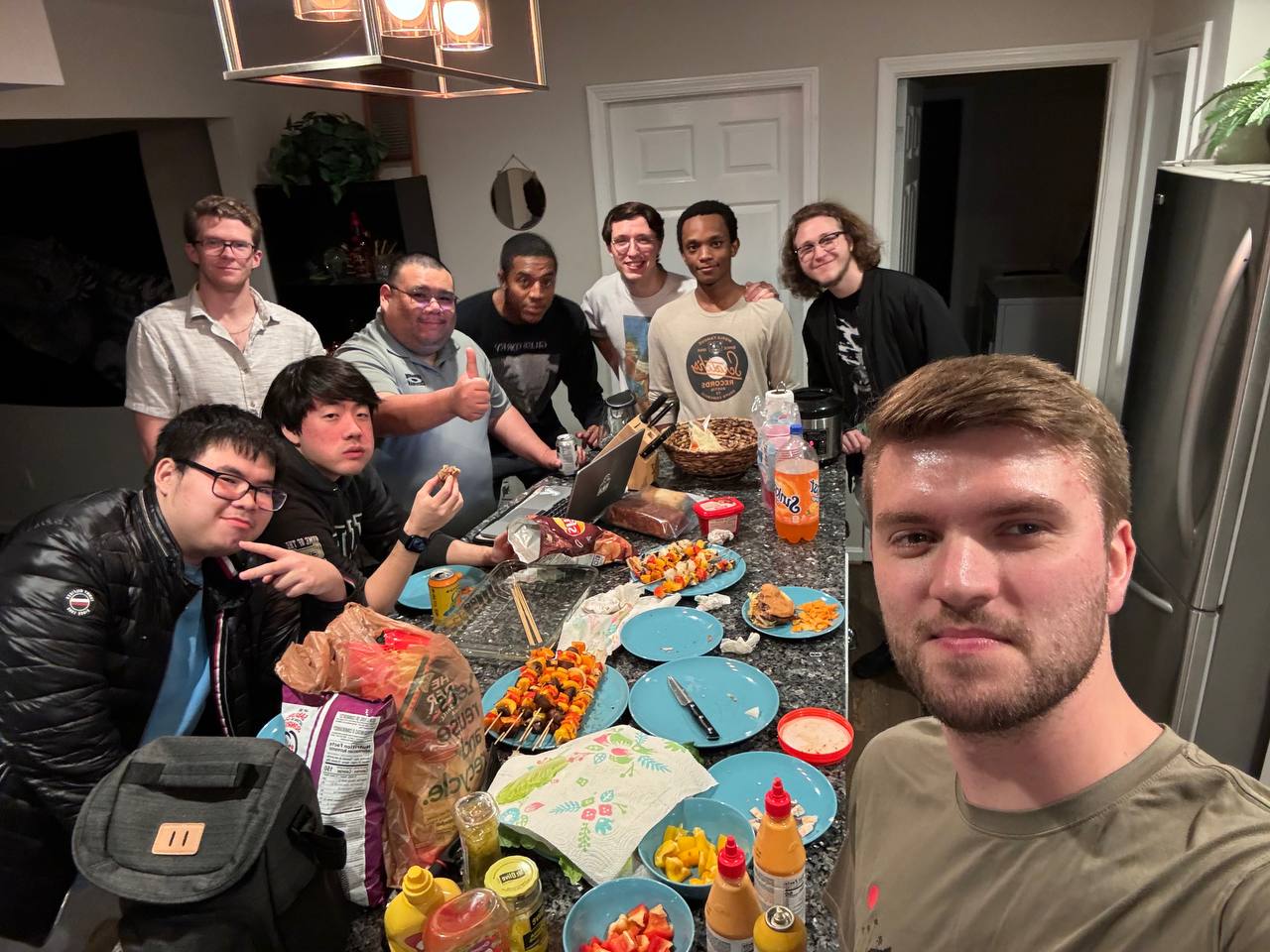 The Adv. CS guys at mealtime